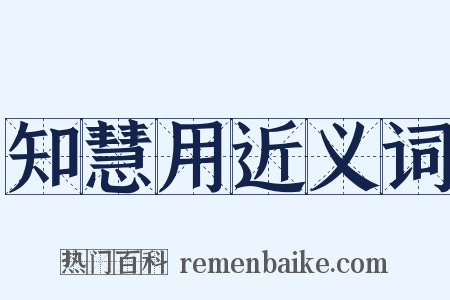 知慧用近义词是什么意思的图片